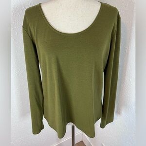 GISY Long Sleeve Olive Green Top